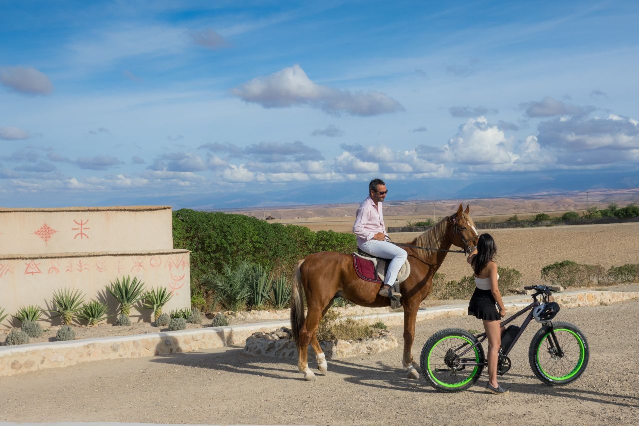 Horse ride desert Marrakesh Morocco